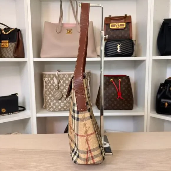 Burberry House Check Medium Tote Dark Brown - Picture 4 of 13